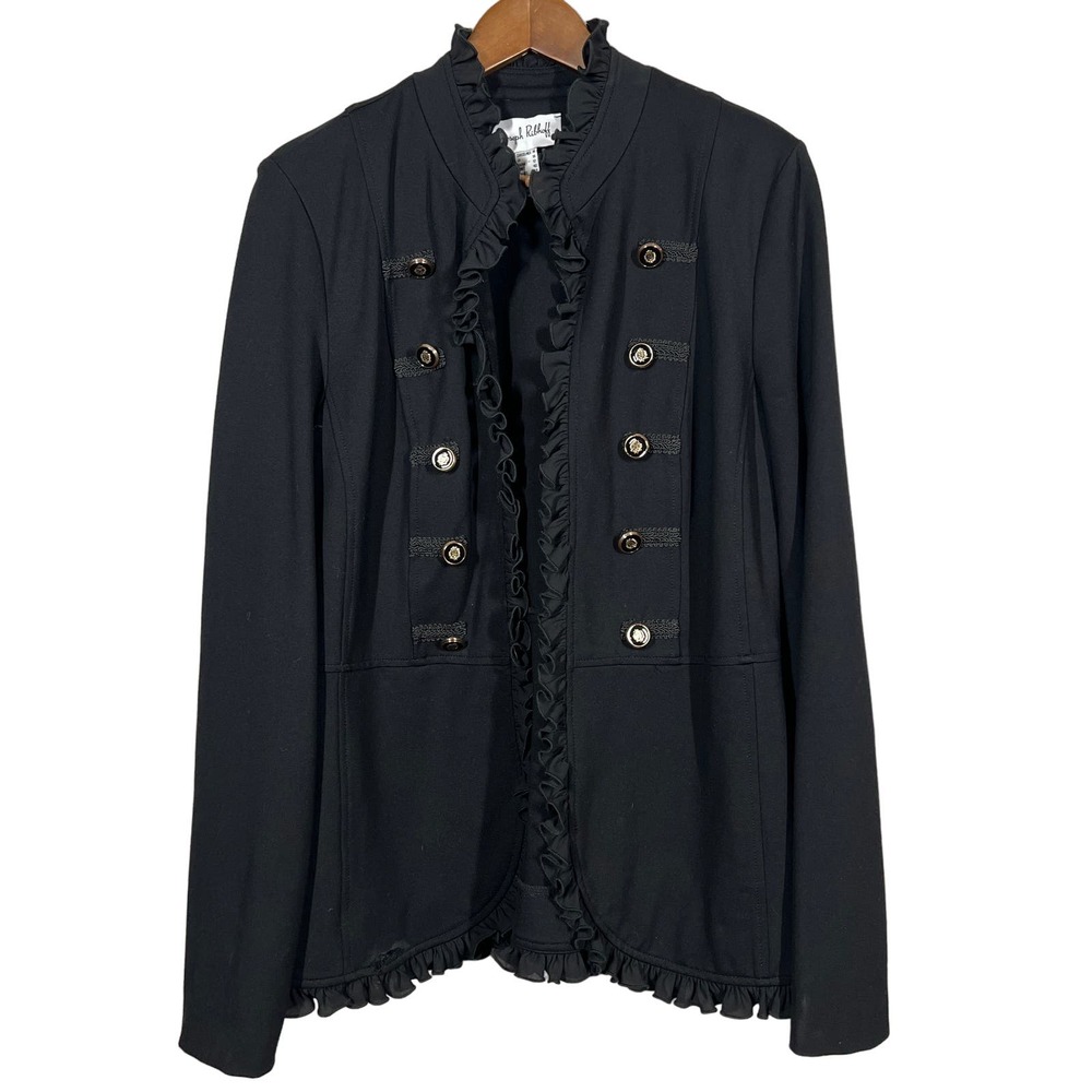 Joseph Ribkoff Charcoal Blazer with Button Accents - Picture 2 of 5